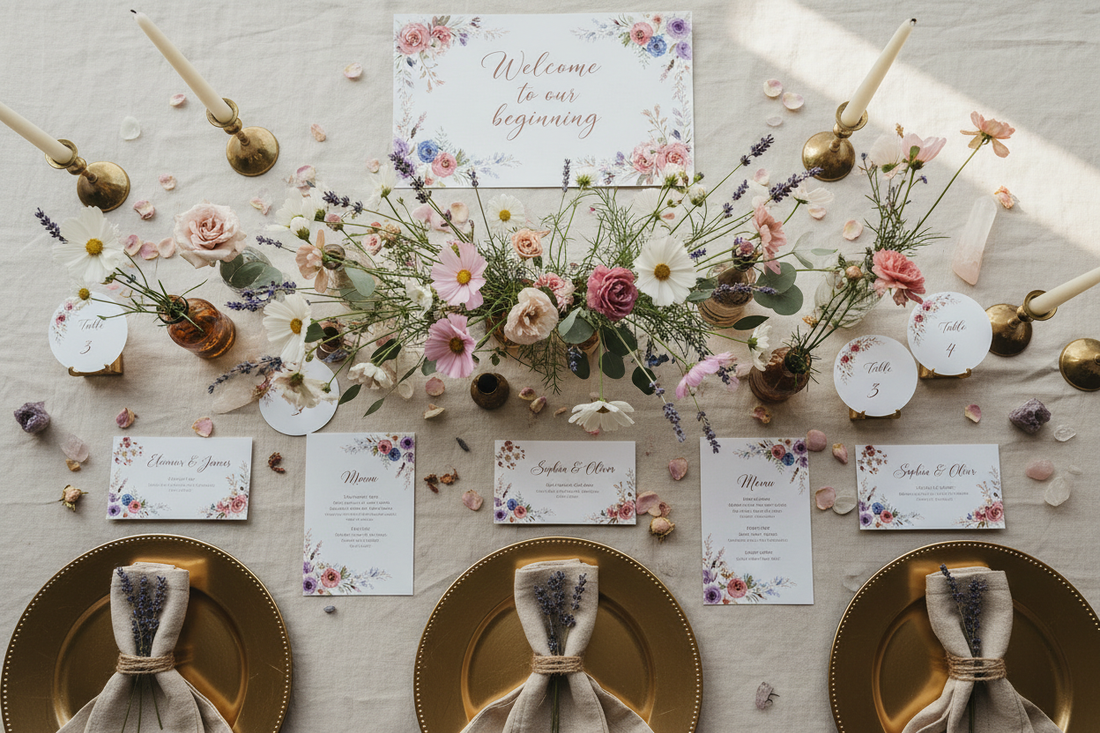 How to Style a Nature-Inspired Wedding Table (+ Printable Stationery Ideas)