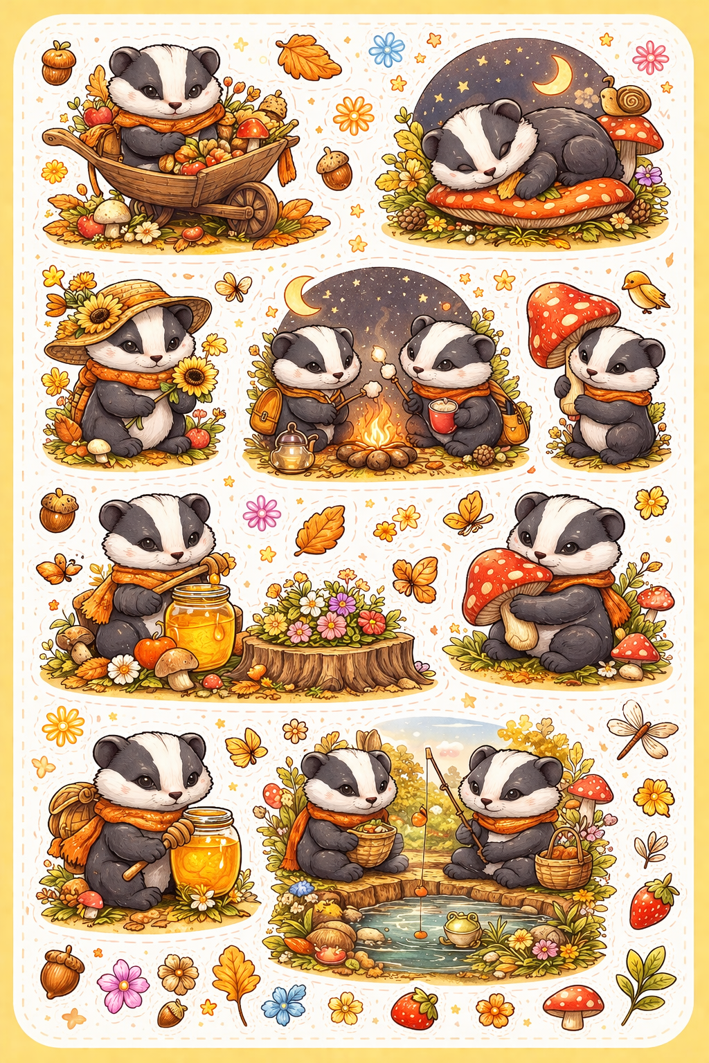 FREE Badger themed sticker pack