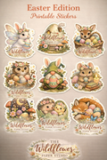 KOSTENLOSES wunderschönes, magisches Ostersticker-Set