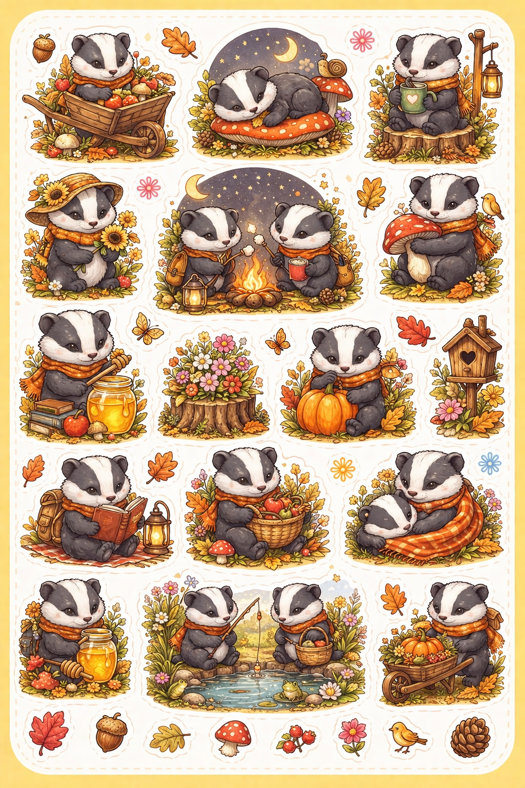 FREE Badger themed sticker pack