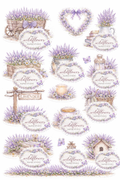 Lavender themed printable sticker set (the watermark will be removed once purchased)