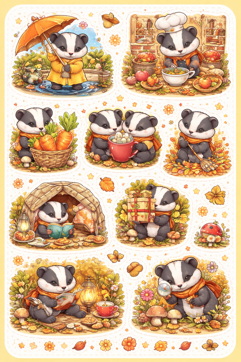 FREE Badger themed sticker pack