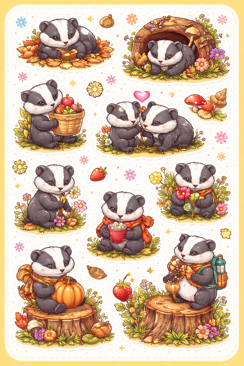 FREE Badger themed sticker pack