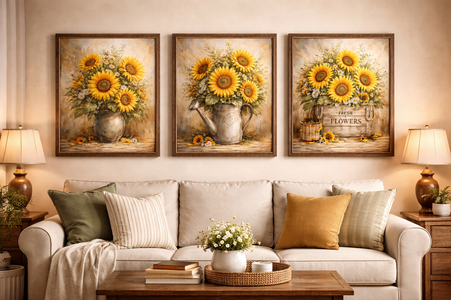 Sunflower themed printable wall art