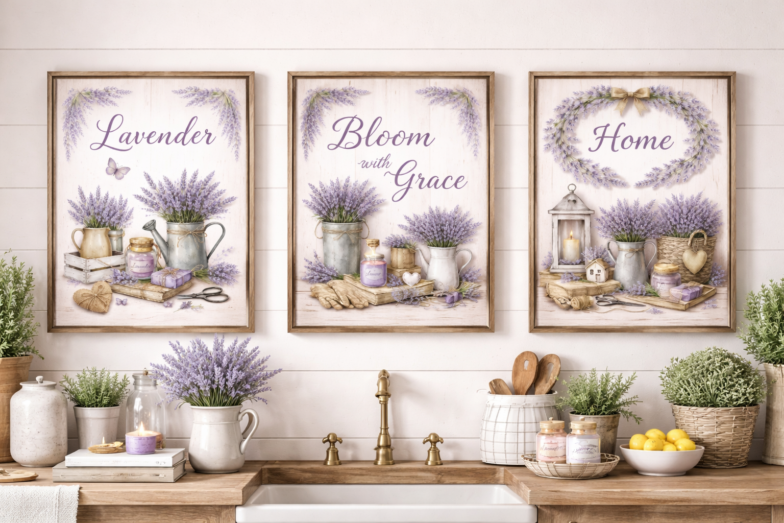 Lavender themed printable wall art